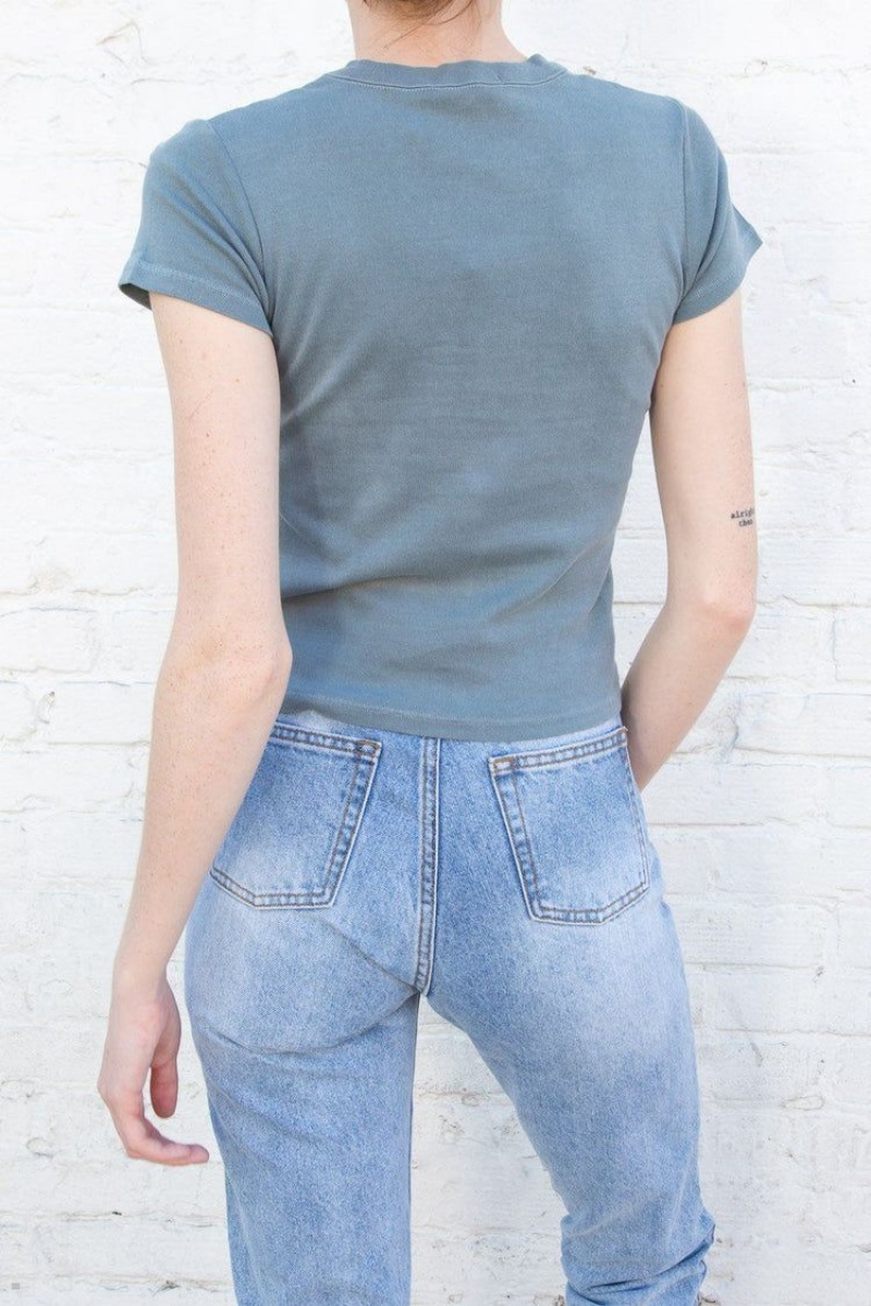 Hauts Brandy Melville Hailie Bleu | ZHT-27712329